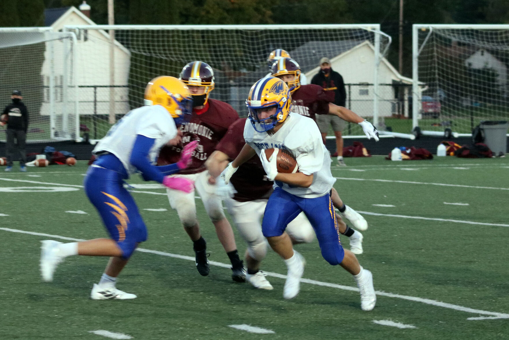 Rice Lake football scrimmage vs. Menomonie 9-18-20